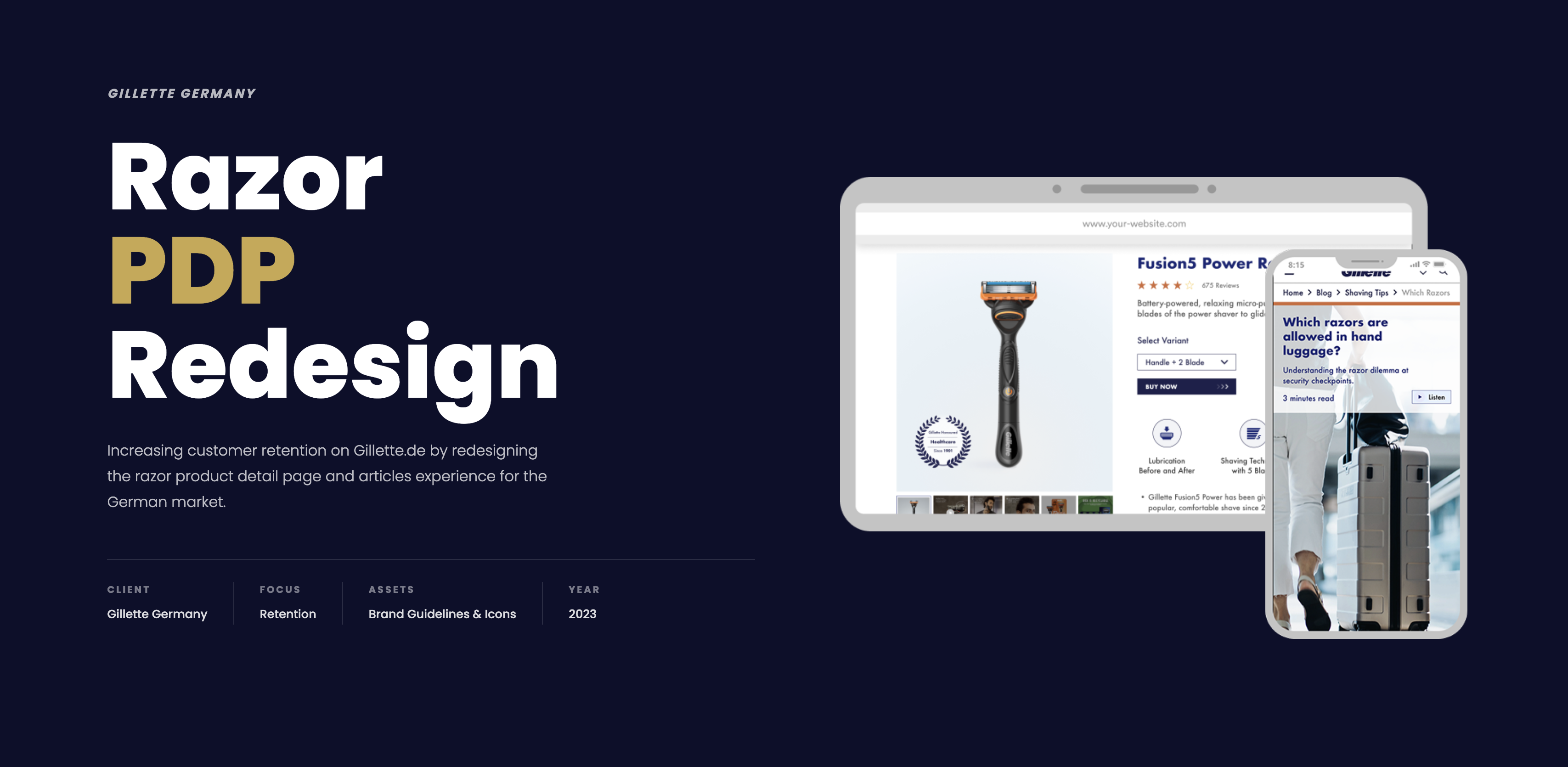 Gillette Germany PDP Redesign